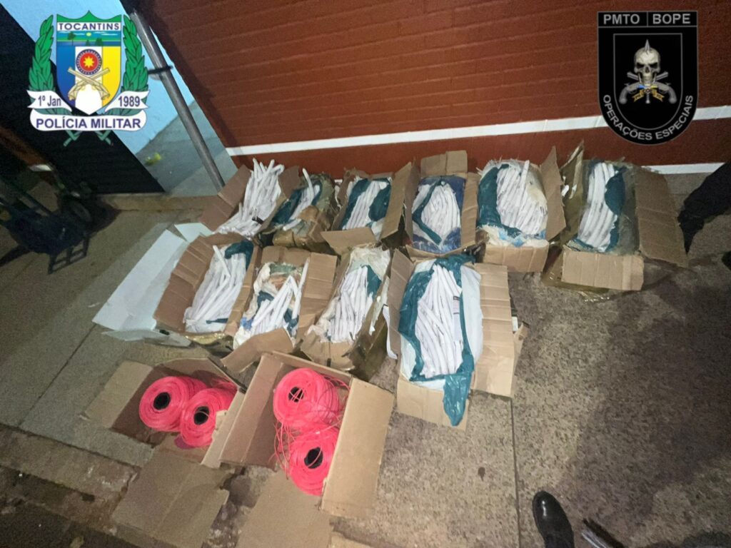 Após denúncia anônima, Polícia Militar apreende quase uma tonelada de material explosivo na rodoviária de Palmas