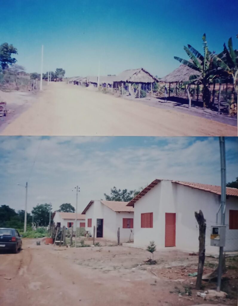 Construção de casas populares na gestão do ex-prefeito Mauro Ivan. (Foto: Divulgação/Arquivos Pessoais).