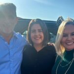 Governador em exercício, Amélio Cayres, garante apoio a pré-candidatura de Marlupe Krutschok (Progressistas) a vereadora, durante Agrovale em Lagoa da Confusão