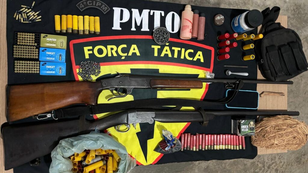 PM prende homem por posse ilegal de arma de fogo no Assentamento Loroty, em Lagoa da Confusão