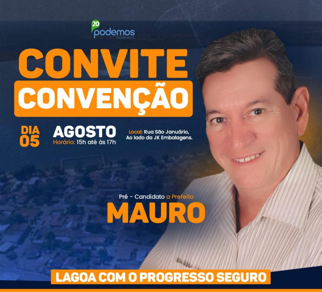 Podemos realiza convenção em Lagoa da Confusão para confirmar Mauro Gaúcho como candidato