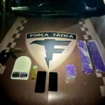 Drogas e munições são apreendidas pela Polícia Militar no Setor Portal do Cerrado em Lagoa da Confusão