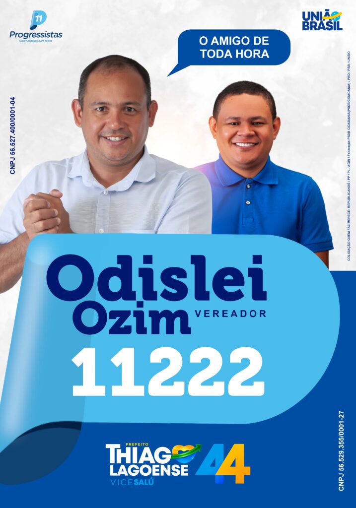 Candidatura de Odislei Ozim a vereador de Lagoa da Confusão é deferida pela Justiça Eleitoral