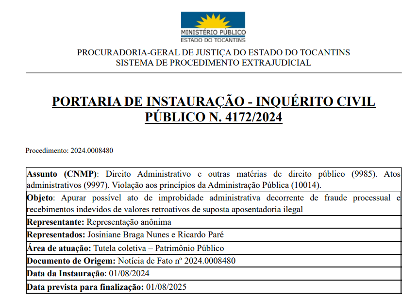 Prefeita de Gurupi, Josi Nunes, sob investigação do MP por suposta fraude na aposentadoria