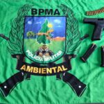 Polícia Militar prende homem por porte ilegal de armas e munições e abate de animal silvestre em operação no Rio Javaezinho, em Pium 