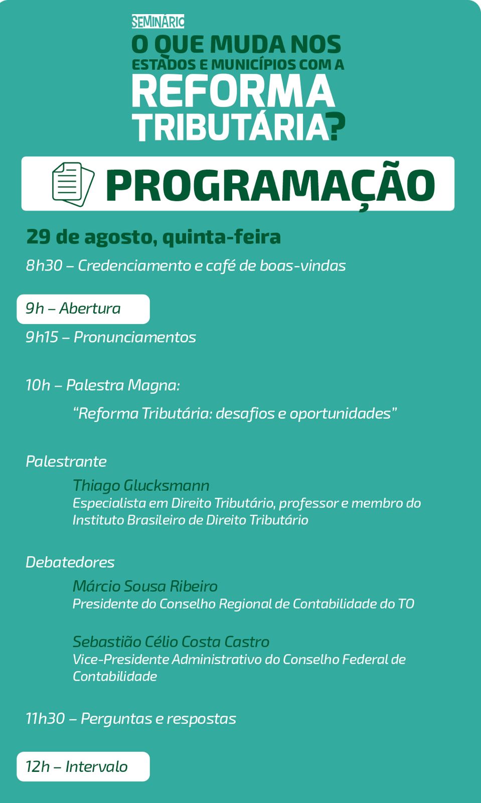 TCE e CRC realizam seminário sobre impactos da Reforma Tributária para estados e municípios