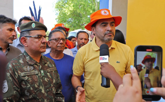 Governador Wanderlei Barbosa e Prefeito Thiago Lagoense (UB) acompanham operações de combate às queimadas na Ilha do Bananal em Lagoa da Confusão