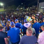 Coligação “QUEM FAZ MERECE” realiza grande comício em Lagoa da Confusão com multidão presente