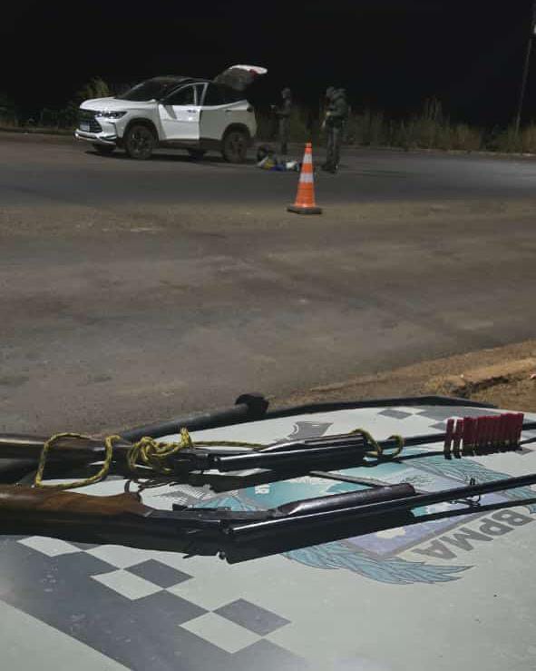 Polícia Militar prende homem por porte ilegal de arma de fogo e transporte de animal silvestre abatido em Lagoa da Confusão