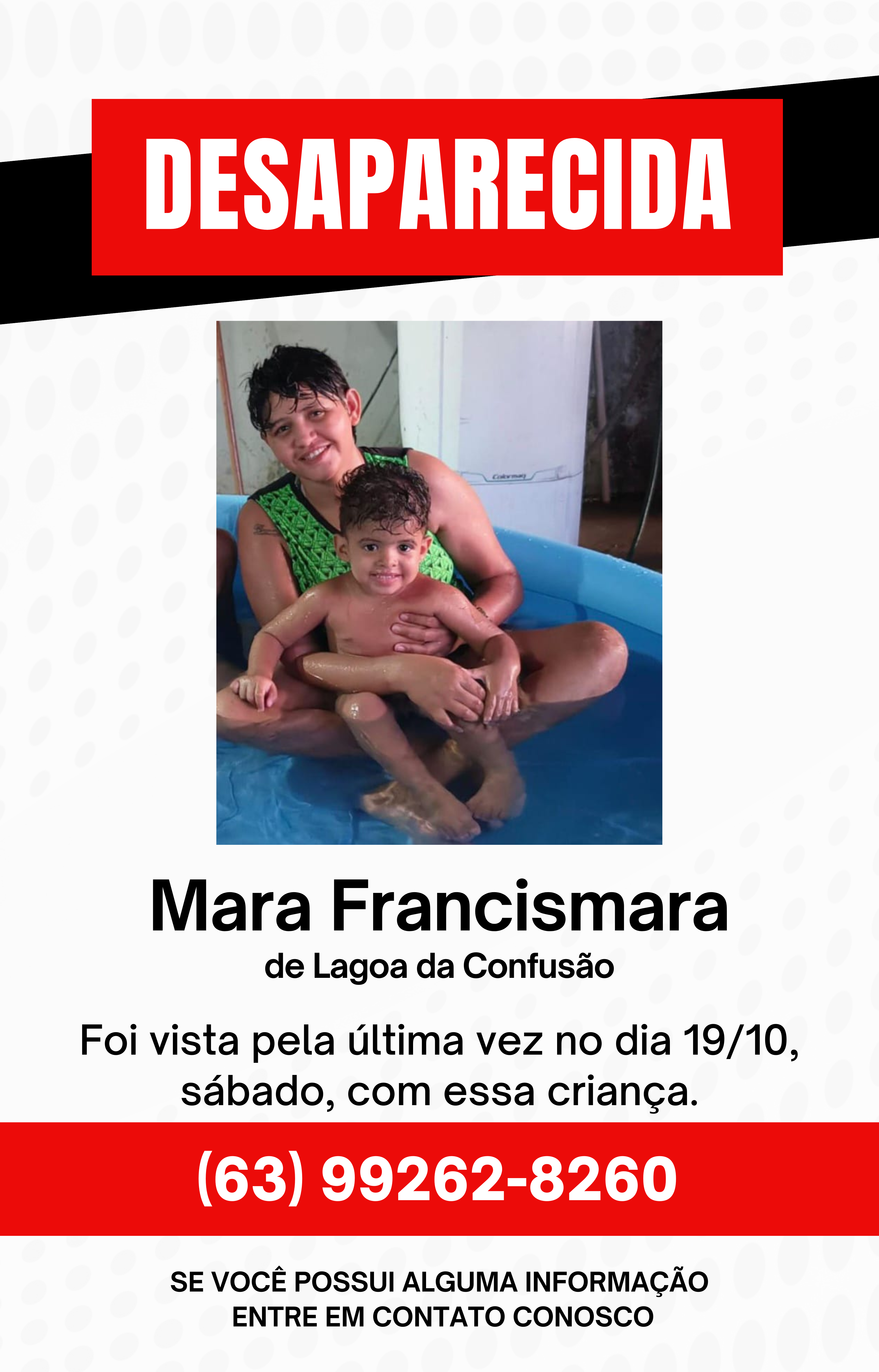 Família procura por Mara Francismara, desaparecida em Lagoa da Confusão