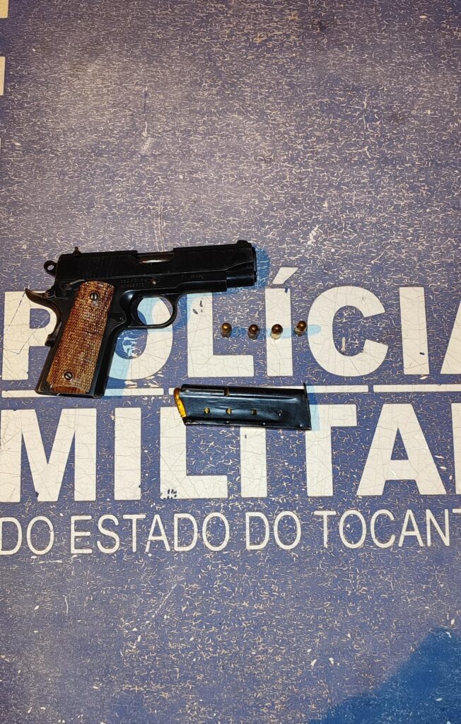 Em Tocantínia, Polícia Militar prende casal por porte ilegal de arma de fogo e disparo em via pública