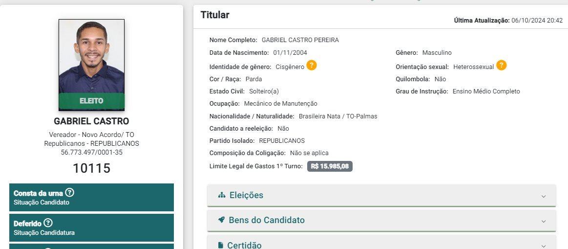 Conheça os vereadores mais jovens eleitos no Tocantins em 2024