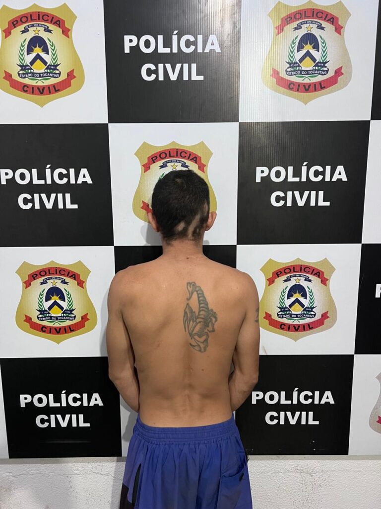 Homem que agredia a companheira e tentou fugir sem roupas é preso pela Polícia Civil em Paraíso do Tocantins