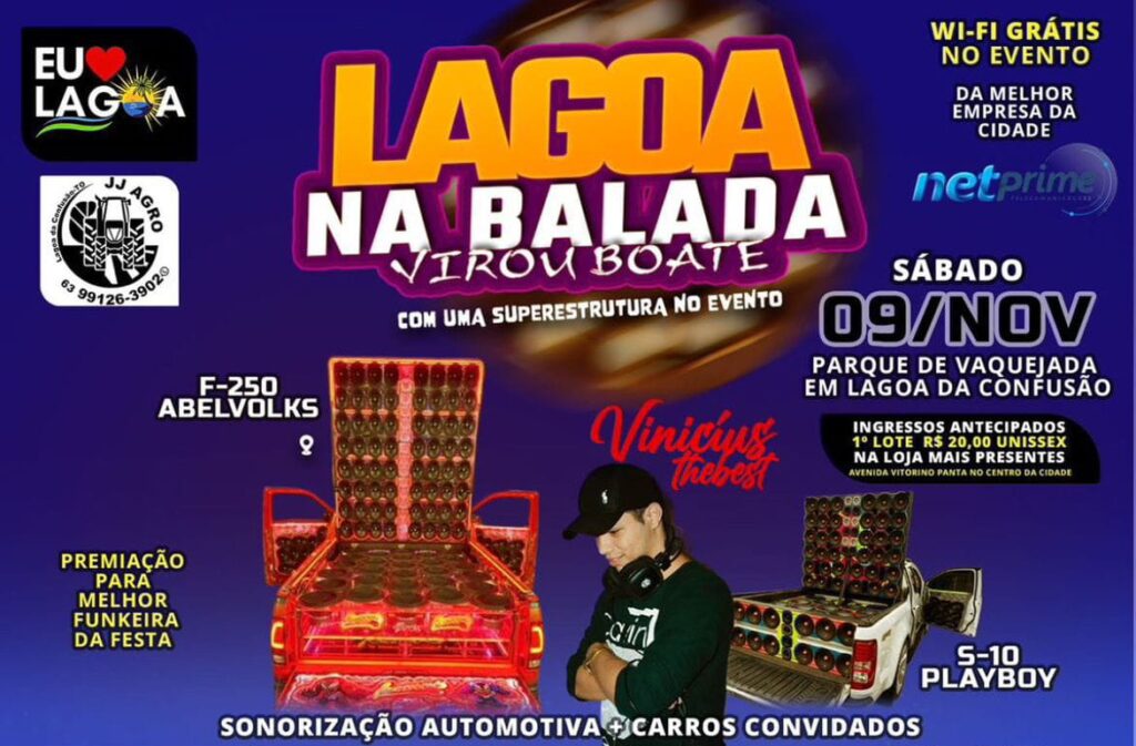 Amanhã é o grande dia! Lagoa da Confusão vai ferver na balada mais comentada e esperada do ano!