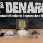 Polícia Civil desarticula ponto de tráfico de drogas no Setor Taquari, em Palmas, e apreende arma com mira laser e quase meio quilo de cocaína
