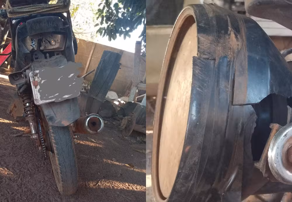 Luz do sol ofusca visão de motorista e provoca acidente com motociclista que filmava amanhecer em estrada rural de Formoso do Araguaia