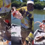 Casal de pescadores fisga peixe em Lagoa da Confusão, mas retira da água apenas a carcaça: "As piranhas devoraram todinho"
