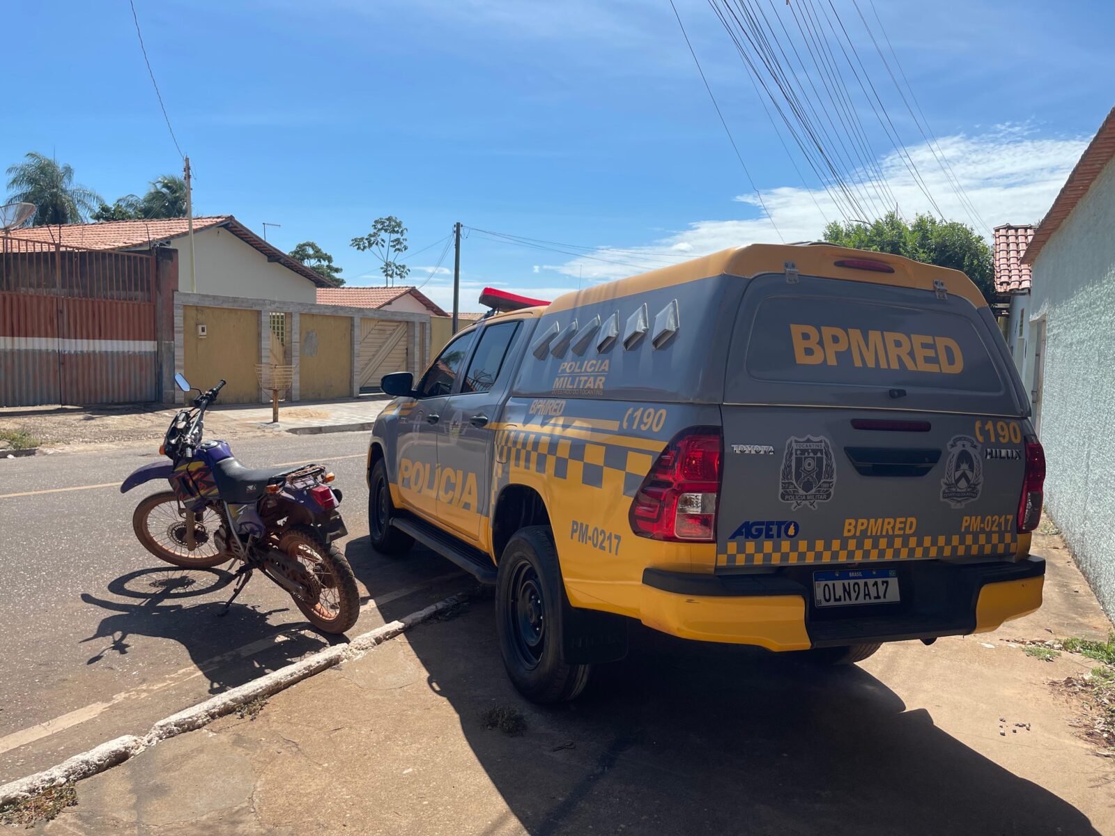 Polícia Militar recupera motocicleta com registro de furto em Axixá do Tocantins durante operação de divisas