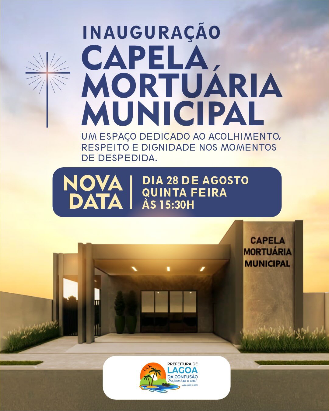 Prefeitura de Lagoa da Confusão inaugura Capela Mortuária Municipal com presença da senadora Dorinha no próximo dia 28 de agosto