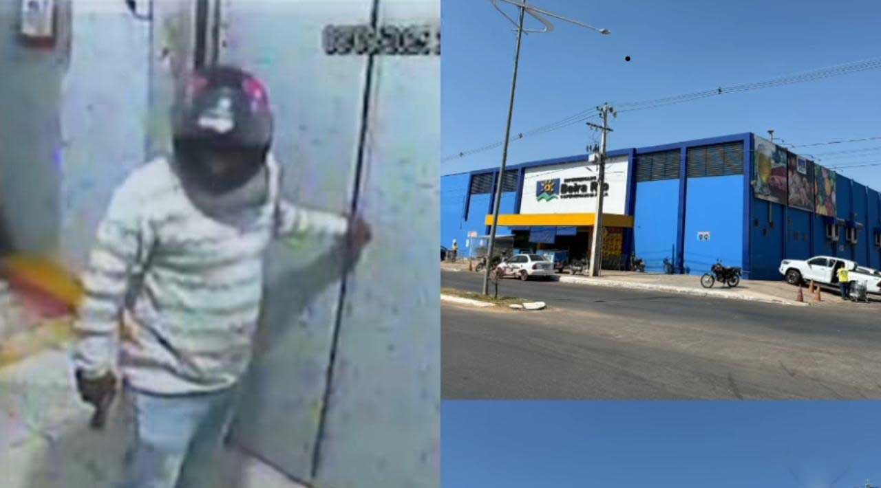 Criminosos armados assaltam supermercado em Gurupi e levam cerca de 20 malotes de dinheiro