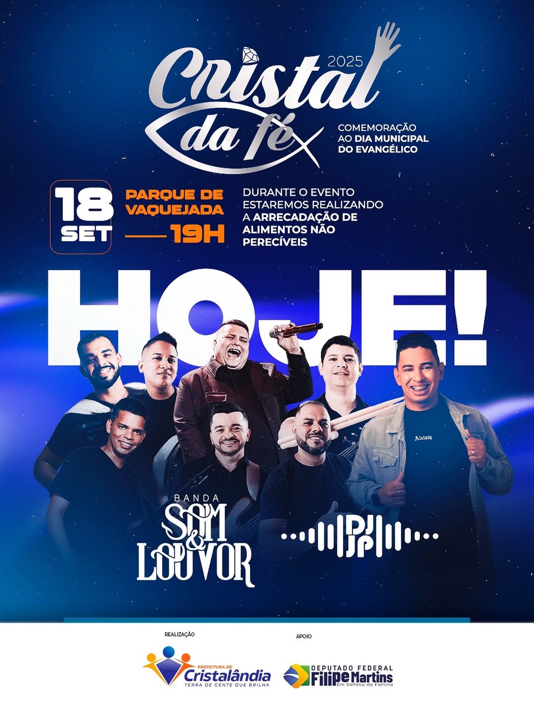 Cristal da Fé 2025 celebra o Dia Municipal do Evangélico em Cristalândia