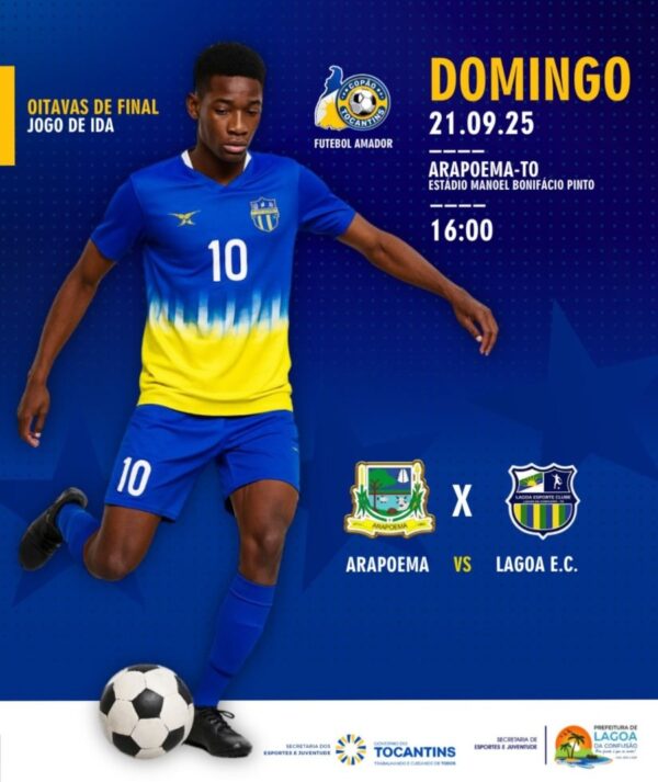 Arapoema recebe Lagoa E.C. pelas oitavas de final do Campeonato Amador