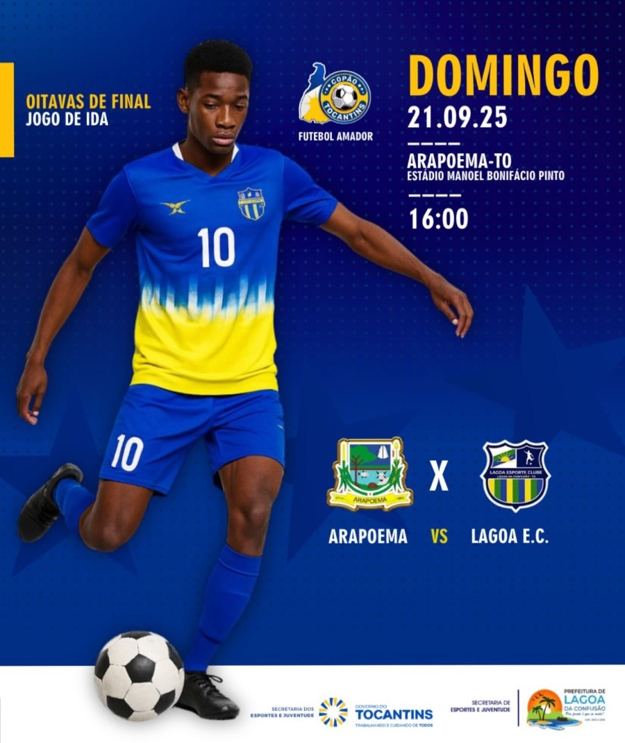 Arapoema recebe Lagoa E.C. pelas oitavas de final do Campeonato Amador