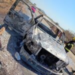 Carro de som automotivo pega fogo em estrada próximo a cidade de Ipueiras