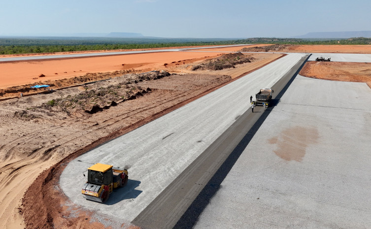 Construção do aeródromo de São Félix, no Jalapão, avança e atinge 78% de execução