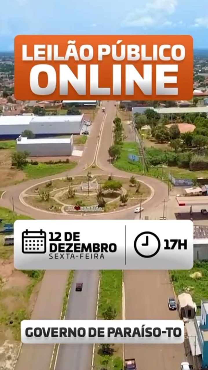 Prefeitura de Paraíso anuncia leilão público com 21 lotes de bens em desuso