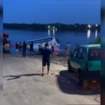 Ônibus cai de balsa durante travessia no Rio Tocantins entre Aguiarnópolis e Estreito