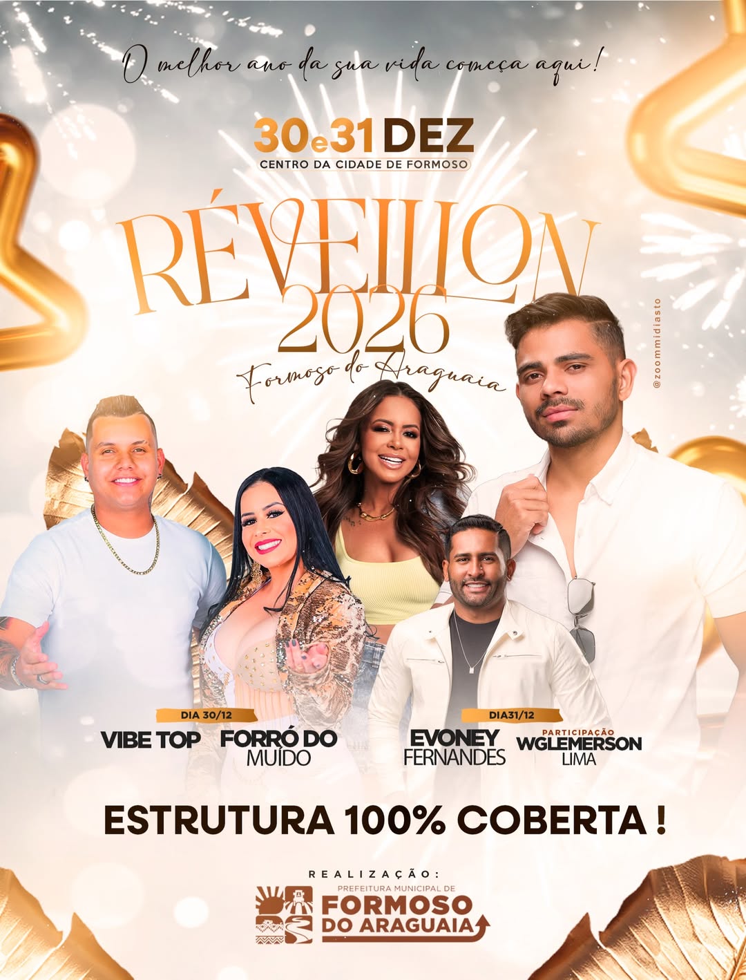 Formoso do Araguaia anuncia programação oficial do Réveillon 2026 com grandes atrações e estrutura coberta Formoso do Araguaia anuncia programação oficial do Réveillon 2026 com grandes atrações e estrutura coberta