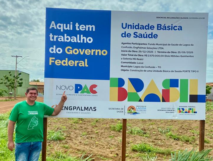 Nova Unidade de Saúde vai atender região do Javés, Portal do Cerrado e Chácaras em Lagoa da Confusão