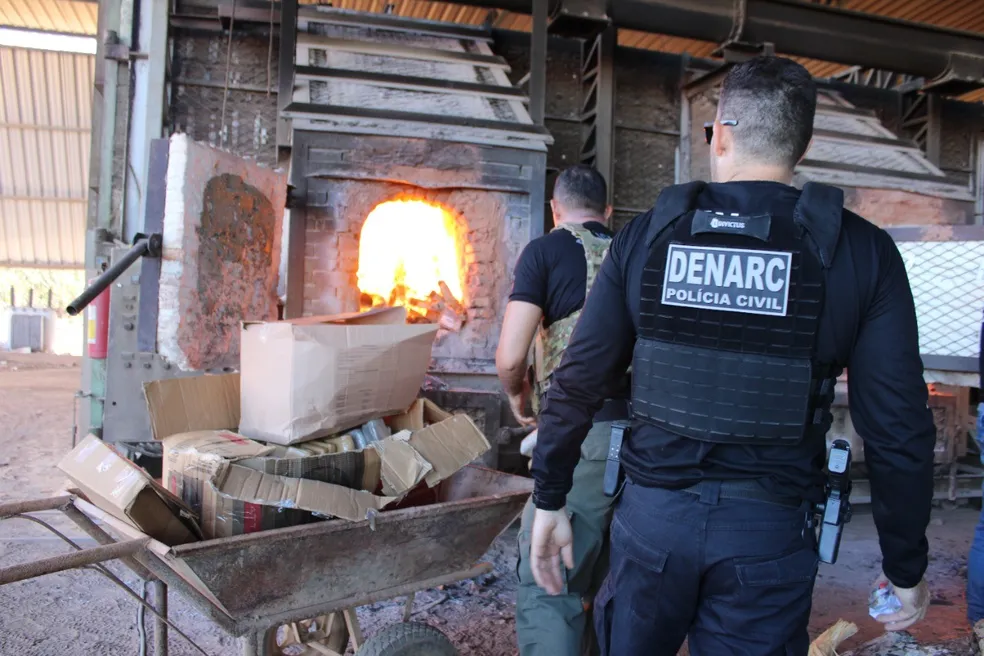 Polícia incinera 4,6 kg de drogas e ‘farinha de bolo’: 'Alguém estava sendo enganado', diz delegado