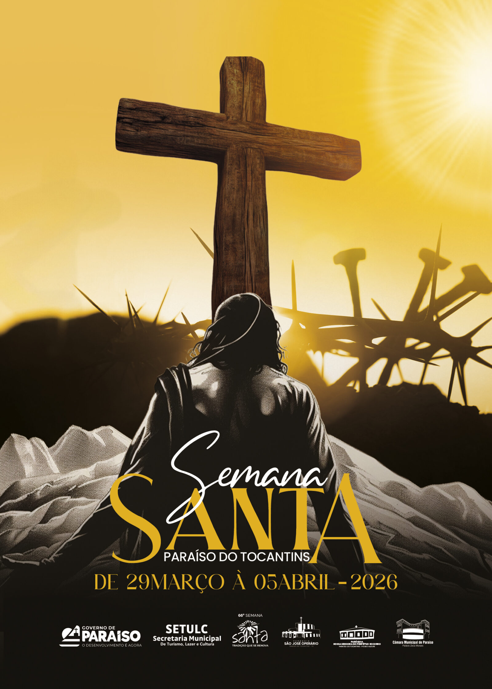 Prefeitura de Paraíso divulga programação da Semana Santa 2026 com eventos religiosos e culturais
