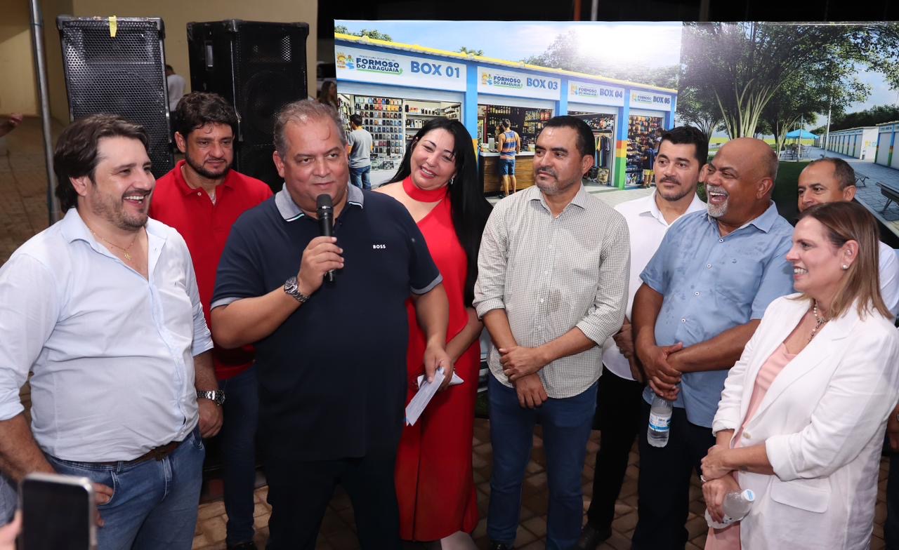 Eduardo Gomes e Wanderlei Barbosa entregam nova sede da PM e Lago Municipal em Formoso do Araguaia