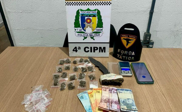 Homem é preso por tráfico de drogas durante ação da PM em Lagoa da Confusão