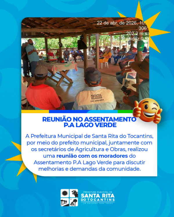 Prefeitura de Santa Rita realiza reunião com moradores do P.A Lago Verde para ouvir demandas da comunidade