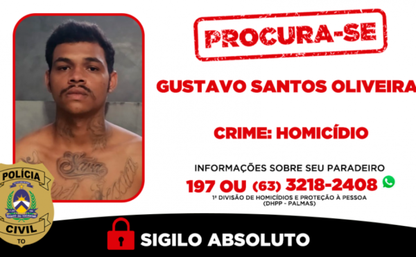 Polícia Civil procura suspeito de homicídio em Palmas investigado na Operação Fronteira Vermelha