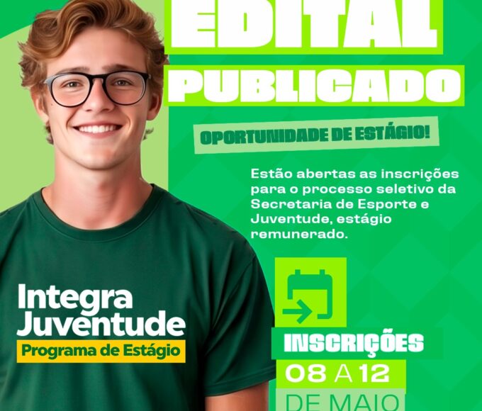 Prefeitura de Paraíso abre inscrições para estágio remunerado do programa Integra Juventude