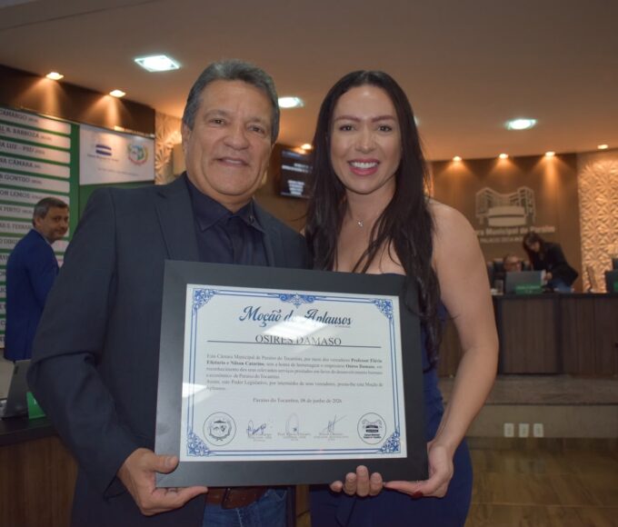 Câmara de Paraíso homenageia Osires Damaso com Moção de Aplausos