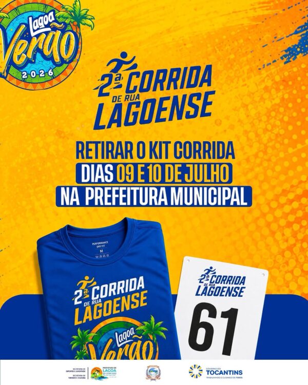 Prefeitura de Lagoa da Confusão inicia entrega de kits para a 2ª Corrida de Rua Lagoense